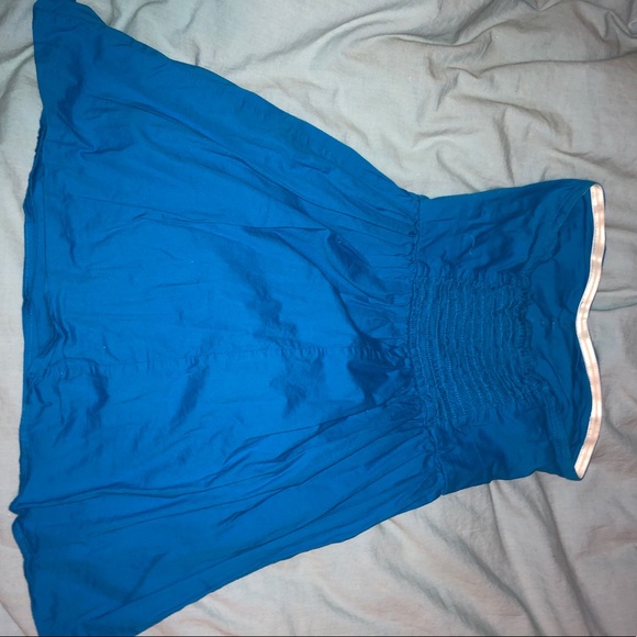 Blue strapless dress - Picture 3 of 3